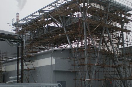 Installation of an air-cooled condenser with accessories, Bučina