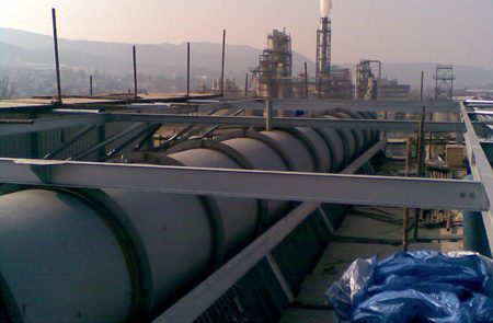 Installation of an air-cooled condenser with accessories, Bučina