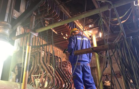 Replacement of the second stage and the superheater