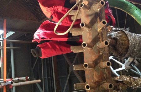 Replacement of the second stage and the superheater