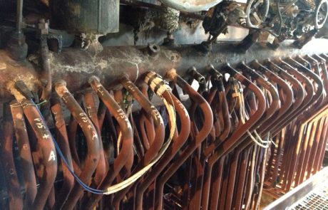 Replacement of the second stage and the superheater