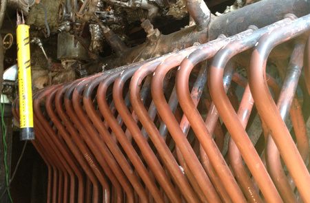 Replacement of the second stage and the superheater