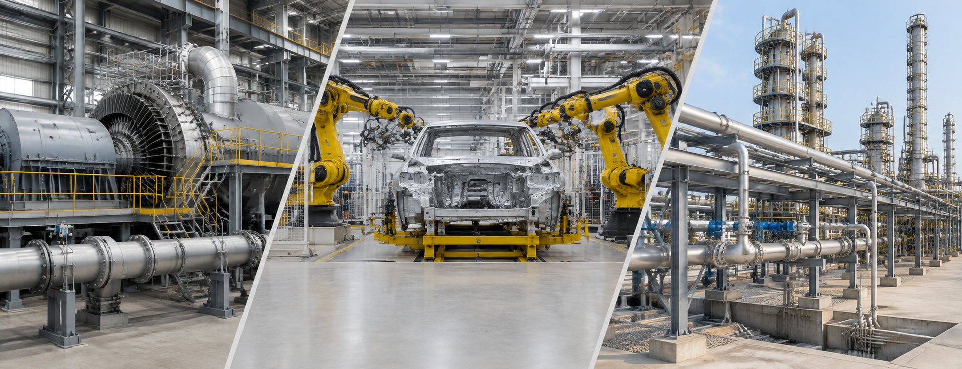 Energetika, automotive a petrochemia